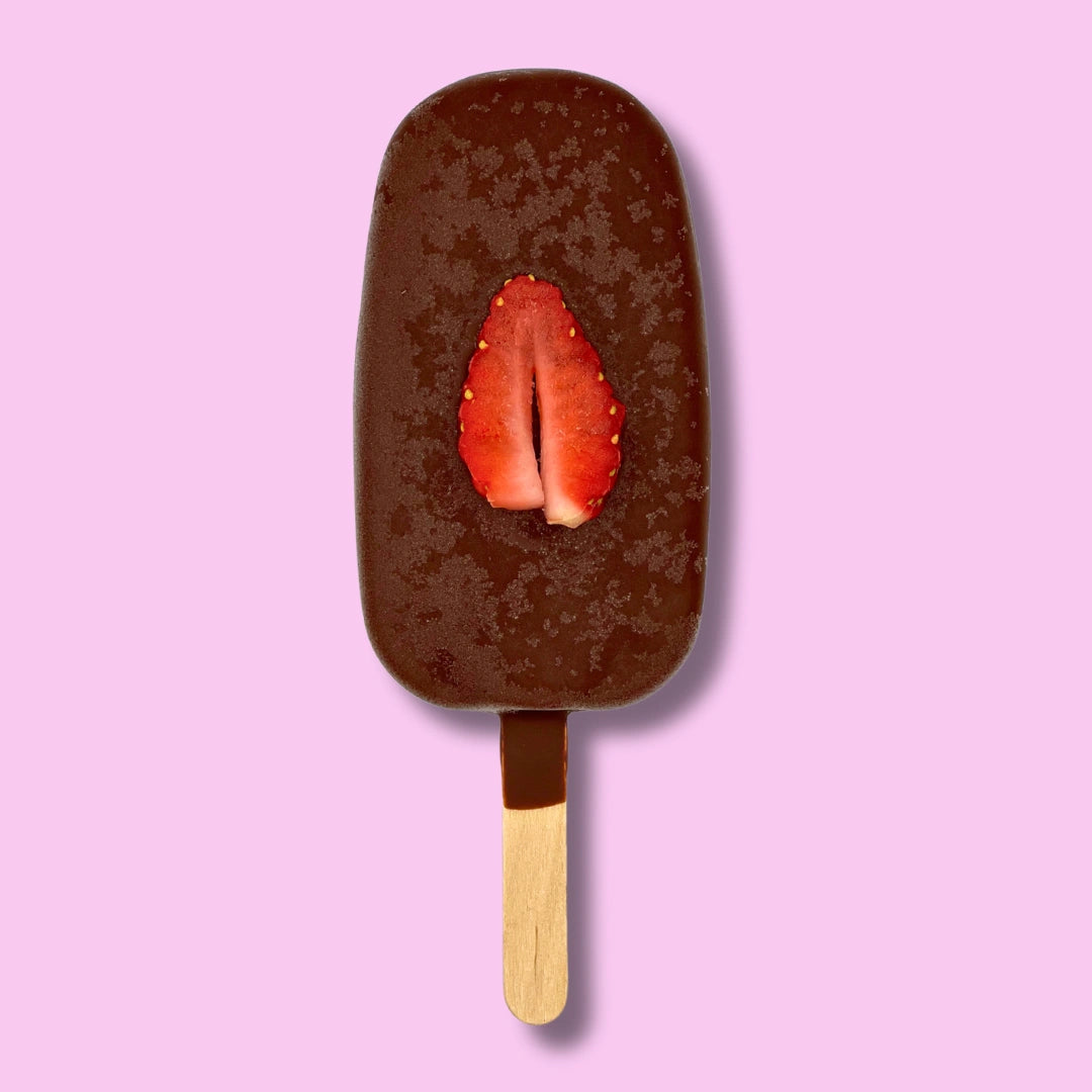 Strawberry Almond Chocsicle